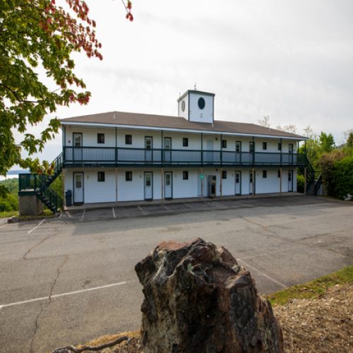 Ocean View Building Entrance | Bar Harbor Collection